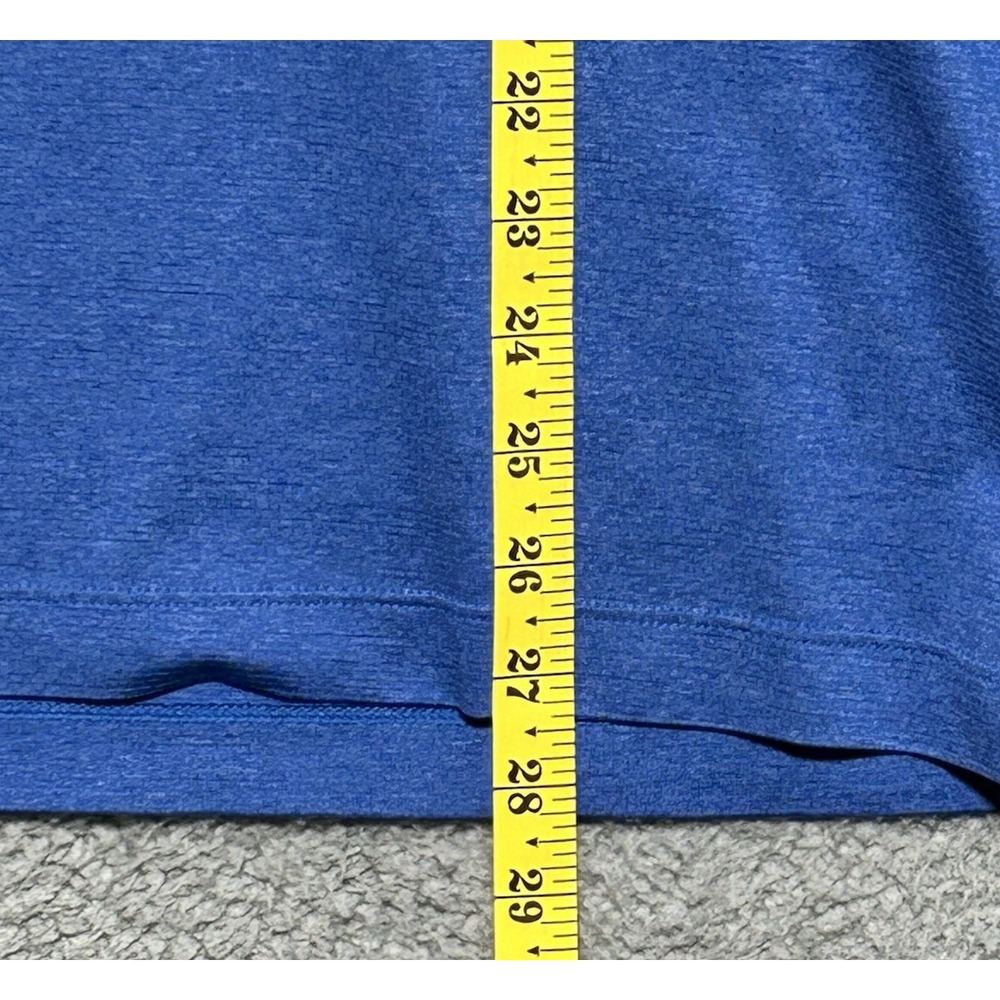 Under Armour HeatGear Blue‎ Heather Tech Golf Polo Shirt Mens Medium UA - Picture 7 of 11